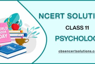 NCERT Solutions class 11 Psychology