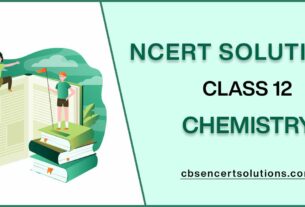 NCERT Solutions class 12 Chemistry