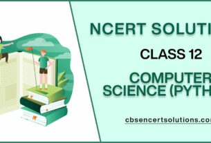NCERT Solutions class 12 Computer Science (Python)