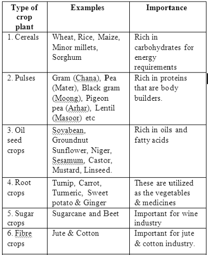 Notes and Questions Class 7 Science Crop Production & Management