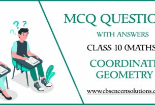 MCQ Questions for Class 10 Coordinate Geometry with Answers