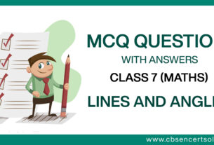 MCQ Questions for Class 7 Lines and Angles with Answers