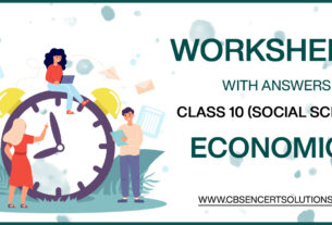 Class 10 Social Science Economics Worksheets
