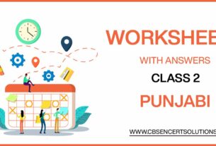 Class 2 Punjabi Worksheets