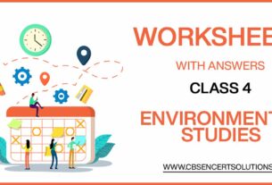Class 4 Environmental Studies Worksheets