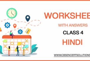 Class 4 Hindi Worksheets