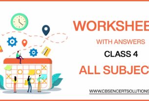 Class 4 all subjects Worksheets