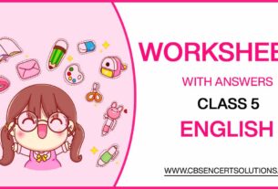 Class 5 English Worksheets
