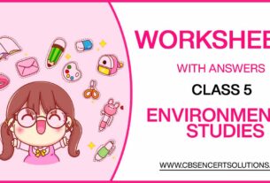 Class 5 Environmental Studies Worksheets