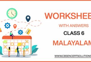 Class 6 Malayalam Worksheets