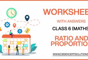 Class 6 Mathematics Ratio and Proportion Worksheets