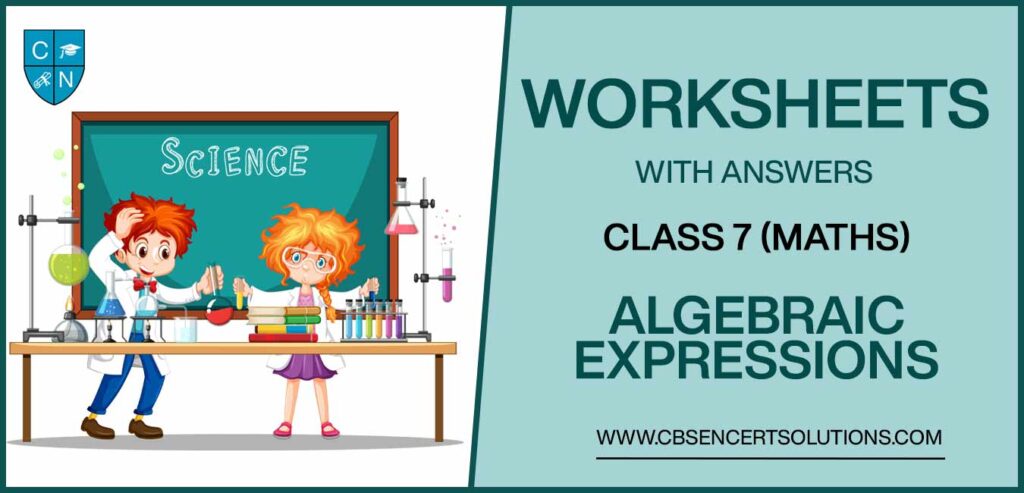 Class 7 Mathematics Algebraic Expressions Worksheets