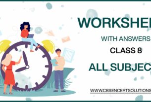 Class 8 all subjects Worksheets