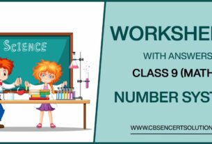 Class 9 Mathematics Number System Worksheets