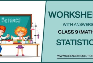 Class 9 Mathematics Statistics Worksheets