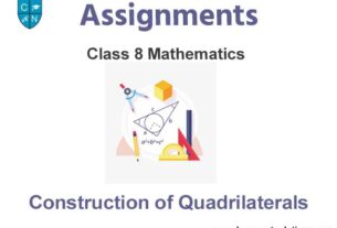 Class 8 Mathematics Construction of Quadrilaterals Assignments