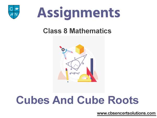 Class 8 Mathematics Cubes And Cube Roots Assignments