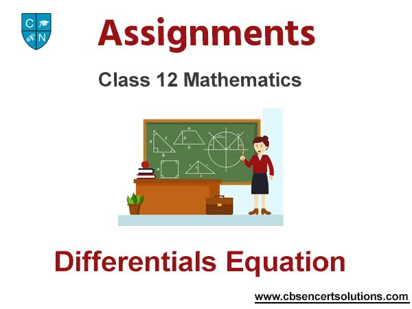 Class 12 Mathematics Differentials Equation Assignments