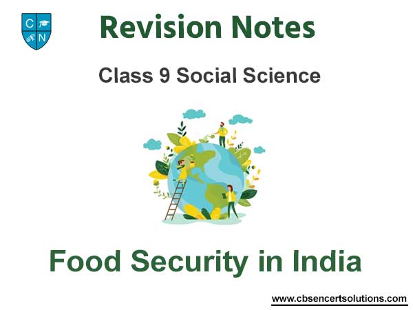 Food Security In India Class 9 Notes And Questions