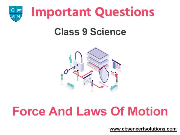 Force and Laws of Motion Class 9