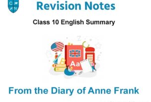 From the Diary of Anne Frank Class 10 English