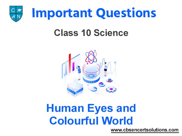 Case Study Chapter 11 Human Eyes and Colourful World