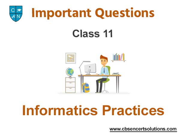 Important Questions For Class 11 Informatics Practices With Answers