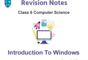 Introduction to Windows Class 6 Computer Science