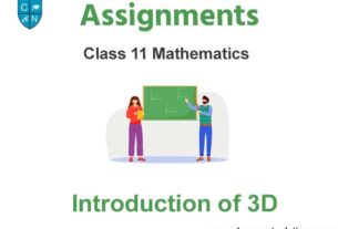 Class 11 Mathematics Introduction of 3D Assignments