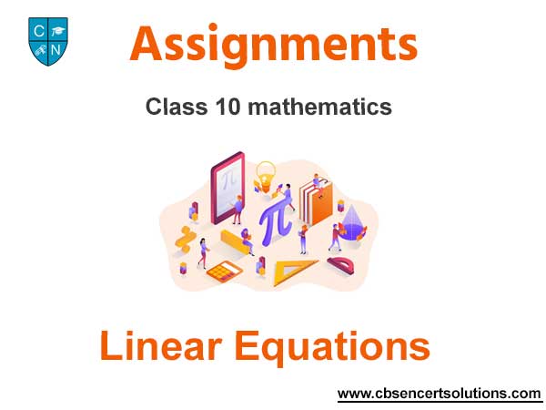 Class 10 Mathematics Linear Equations Assignments