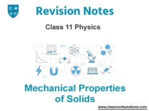 Mechanical Properties Of Solids Class 11 Physics