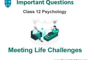 Meeting Life Challenges Class 12 Psychology Important Questions