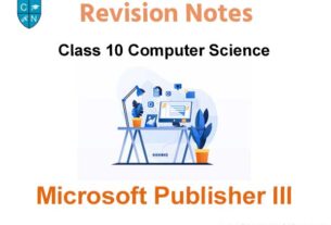 Microsoft Publisher III Class 10 Computer Science