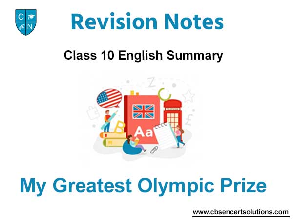 My Greatest Olympic Prize Summary by Jesse Owens