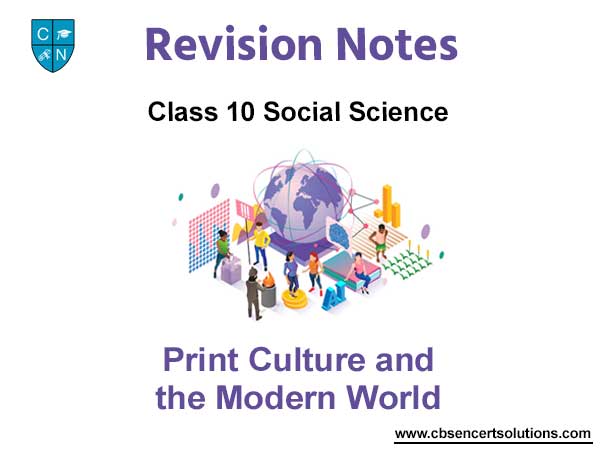 Print Culture and the Modern World Class 10 Social Science