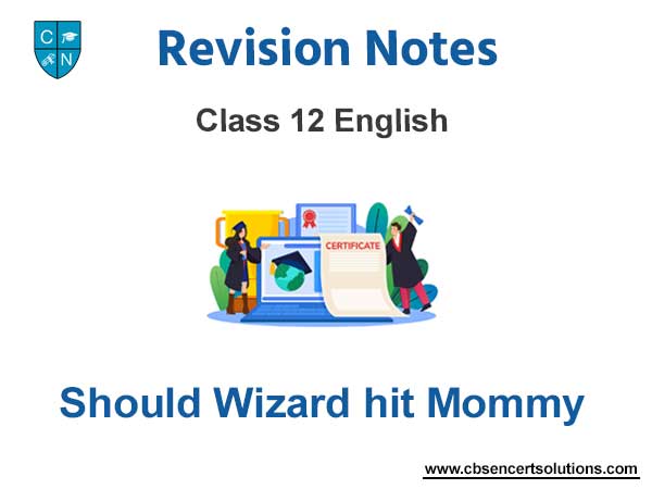 Should Wizard hit Mommy summary Class 12 English