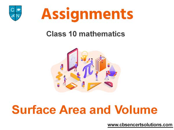 Class 10 Mathematics Surface Area and Volume Assignments