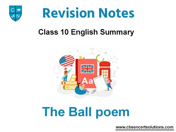 The Ball poem Class 10 English