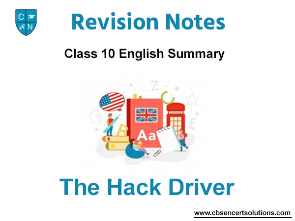 The Hack Driver Class 10 English