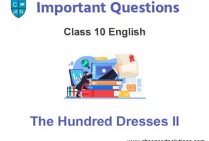 The Hundred Dresses II Class 10 English Important Questions