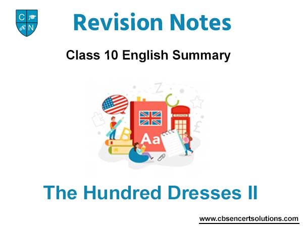 The Hundred Dresses II Class 10 English