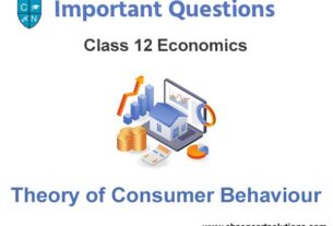 Theory of Consumer Behaviour Class 12 Economics Important Questions