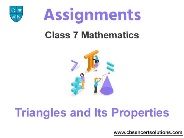 Class 7 Mathematics Triangles and Its Properties Assignments