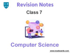 Class 7 Computer Science Notes and Questions Download Pdf