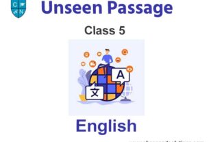 Unseen Passage for Class 5 in English