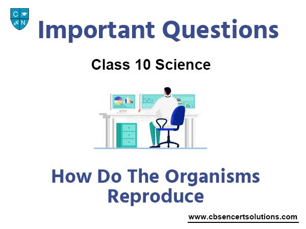 How do the Organisms Reproduce Class 10 Science Important Questions
