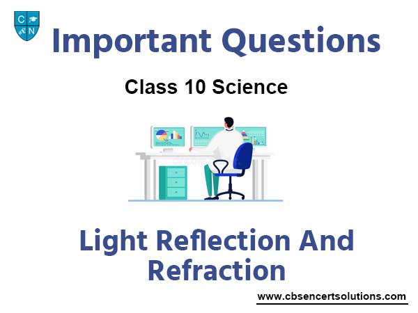 Light Reflection and Refraction Class 10 Science Important Questions