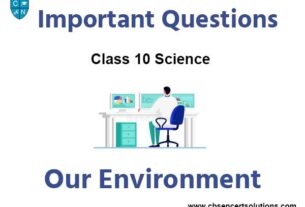 Our Environment Class 10 Science Important Questions