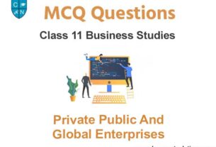 MCQ Questions For Class 11 Business Studies Chapter 3 Private Public and Global Enterprises