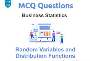 Random Variables and Distribution Functions MCQ Questions